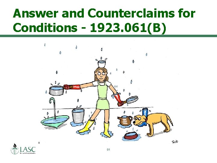 Answer and Counterclaims for Conditions - 1923. 061(B) 81 
