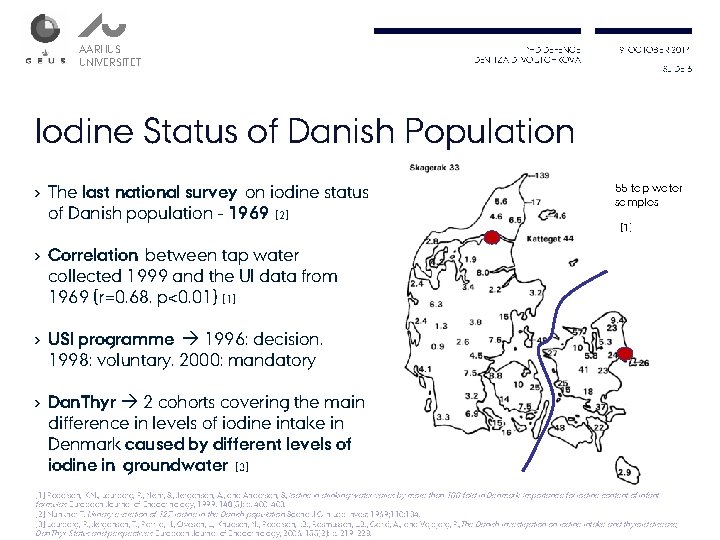 AARHUS UNIVERSITET PHD DEFENCE DENITZA D. VOUTCHKOVA 9. OCTOBER 2014 SLIDE 6 Iodine Status