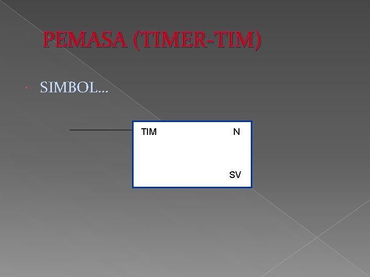 PEMASA (TIMER-TIM) SIMBOL… TIM N SV 