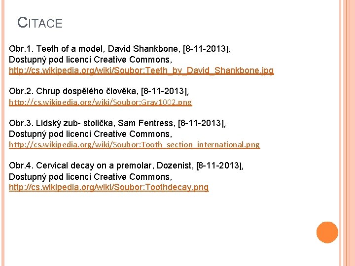 CITACE Obr. 1. Teeth of a model, David Shankbone, [8 -11 -2013], Dostupný pod