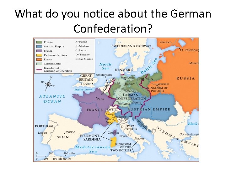 What do you notice about the German Confederation? 