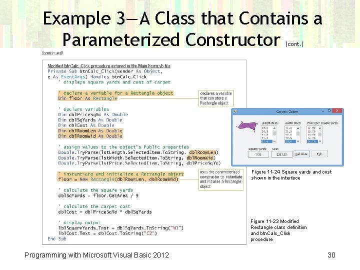 Example 3—A Class that Contains a Parameterized Constructor (cont. ) Figure 11 -24 Square