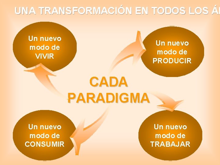 UNA TRANSFORMACIÓN EN TODOS LOS ÁM Un nuevo modo de VIVIR Un nuevo modo