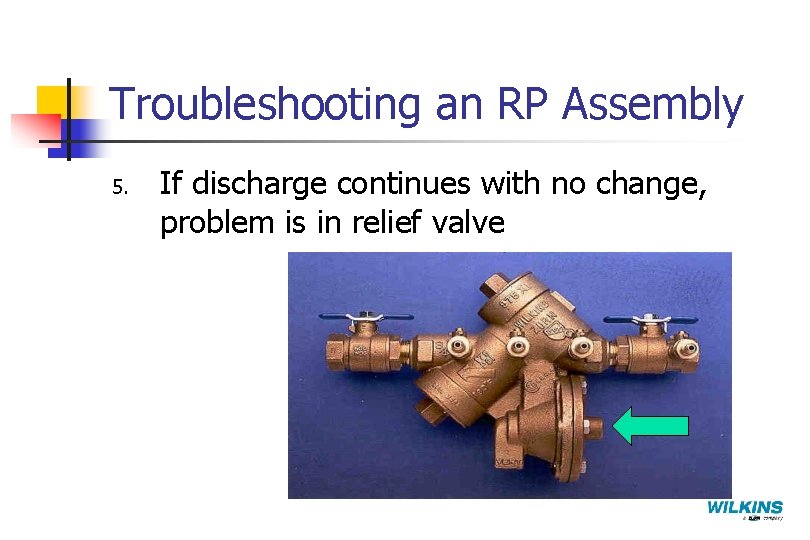 Troubleshooting an RP Assembly 5. If discharge continues with no change, problem is in
