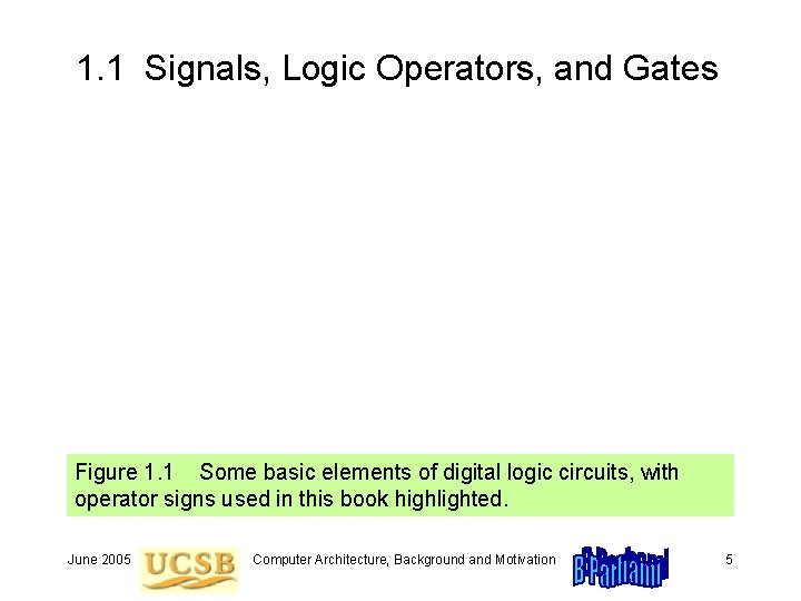 1. 1 Signals, Logic Operators, and Gates Figure 1. 1 Some basic elements of 1. 1 Signals, Logic Operators, and Gates Figure 1. 1 Some basic elements of