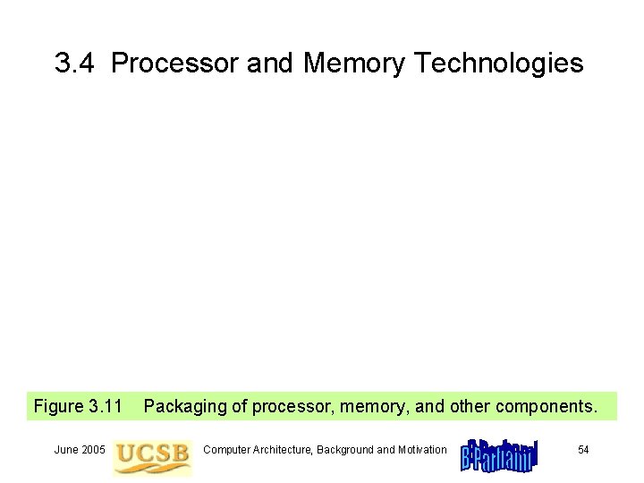 3. 4 Processor and Memory Technologies Figure 3. 11 June 2005 Packaging of processor, 3. 4 Processor and Memory Technologies Figure 3. 11 June 2005 Packaging of processor,