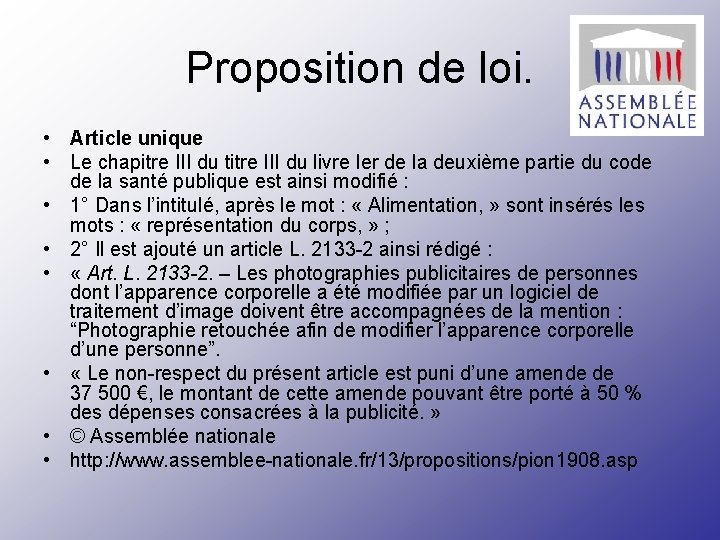 Proposition de loi. • Article unique • Le chapitre III du titre III du