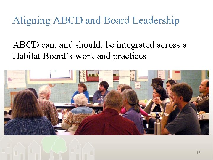 Aligning ABCD and Board Leadership ABCD can, and should, be integrated across a Habitat