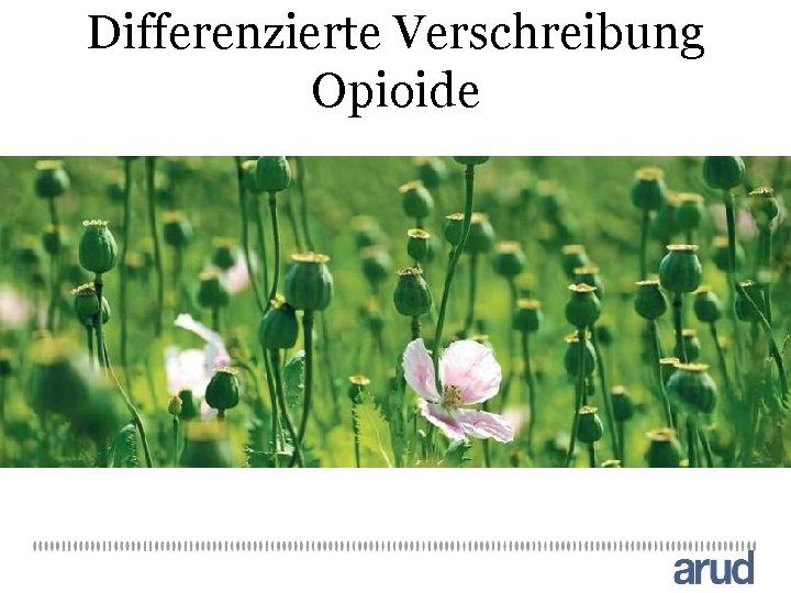 Differenzierte Verschreibung Opioide 