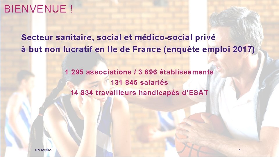 BIENVENUE ! Secteur sanitaire, social et médico-social privé à but non lucratif en Ile