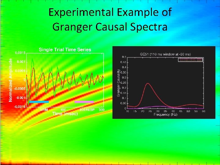 Experimental Example of Granger Causal Spectra 