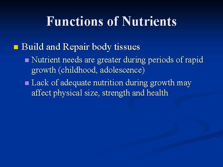 How Nutrients You Chapter 3 You Are