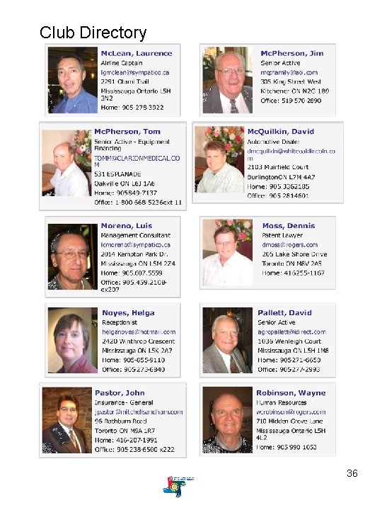 Club Directory 36 