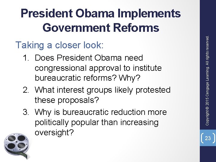 Taking a closer look: 1. Does President Obama need congressional approval to institute bureaucratic