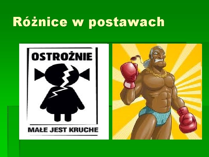 Różnice w postawach 