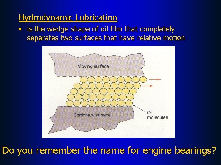 Engine Terminology Engine Lubrication Principles Engine Oils Lesson