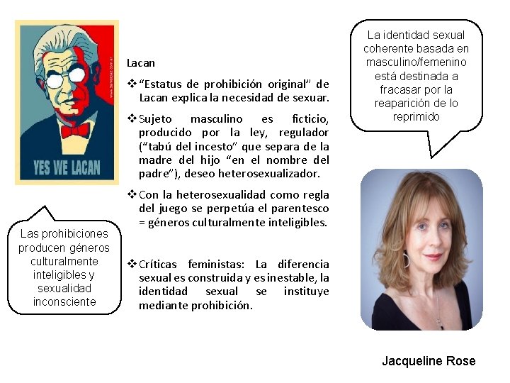 Lacan v “Estatus de prohibición original” de Lacan explica la necesidad de sexuar. v