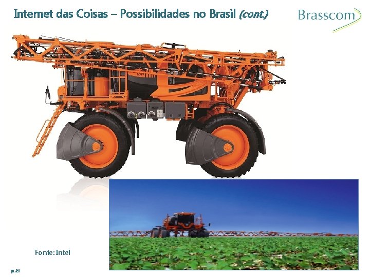 Internet das Coisas – Possibilidades no Brasil (cont. ) Fonte: Intel p. 21 