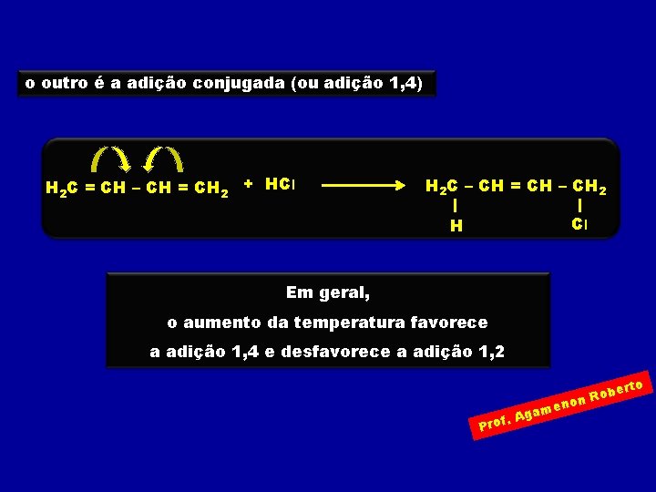 o outro é a adição conjugada (ou adição 1, 4) H 2 C =