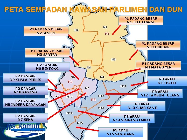 PETA SEMPADAN KAWASAN PARLIMEN DAN DUN P 1 PADANG BESAR N 1 TITI TINGGI