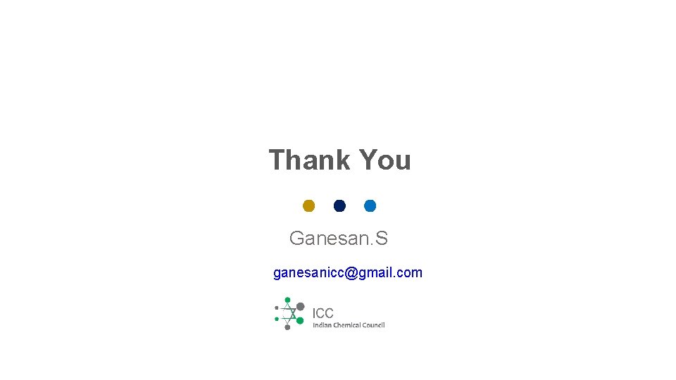 Thank You Ganesan. S ganesanicc@gmail. com 
