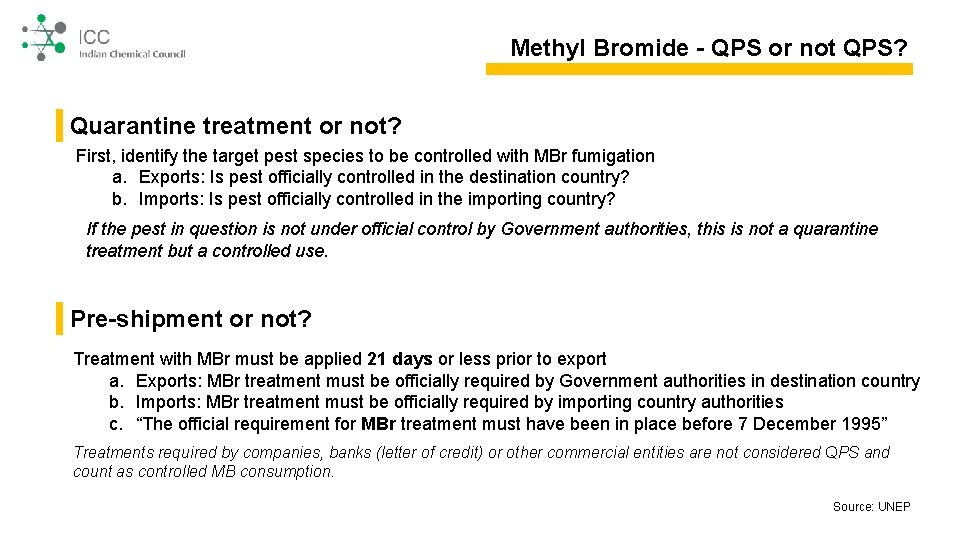Methyl Bromide - QPS or not QPS? Quarantine treatment or not? First, identify the