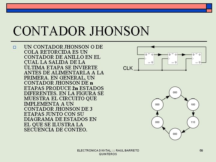 CONTADOR JHONSON o UN CONTADOR JHONSON O DE COLA RETORCIDA ES UN CONTADOR DE