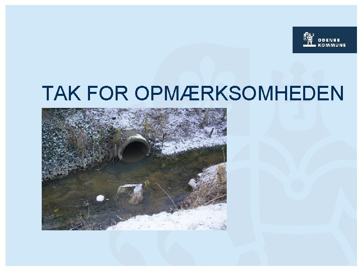 TAK FOR OPMÆRKSOMHEDEN 