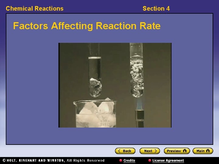 Chemical Reactions Section 4 Factors Affecting Reaction Rate 