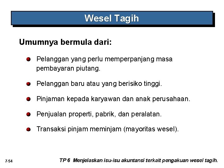 Wesel Tagih Umumnya bermula dari: Pelanggan yang perlu memperpanjang masa pembayaran piutang. Pelanggan baru