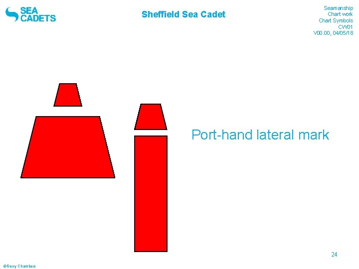 Sheffield Sea Cadet Seamanship Chart work Chart Symbols CW 01 V 00. 00, 04/05/18