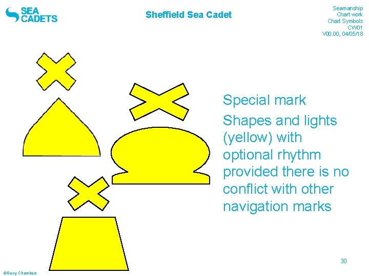 Sheffield Sea Cadet Seamanship Chart work Chart Symbols CW 01 V 00. 00, 04/05/18 Sheffield Sea Cadet Seamanship Chart work Chart Symbols CW 01 V 00. 00, 04/05/18