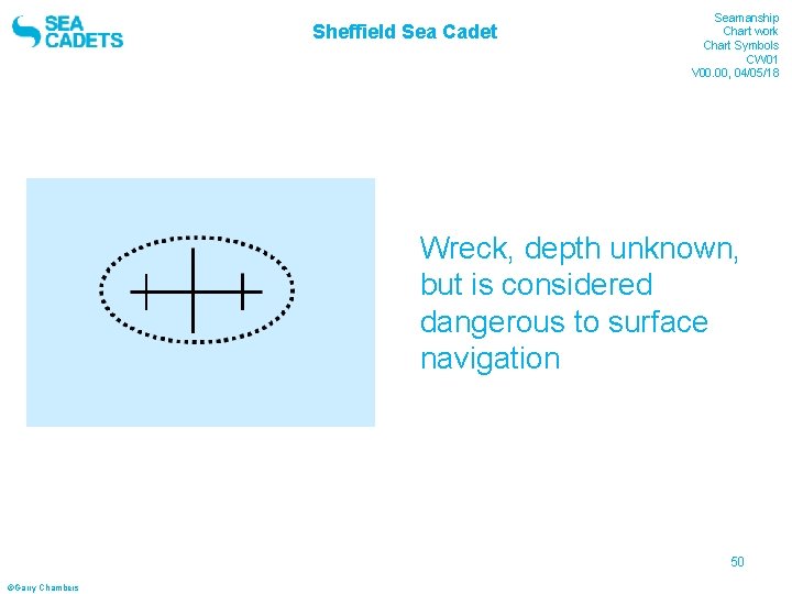 Sheffield Sea Cadet Seamanship Chart work Chart Symbols CW 01 V 00. 00, 04/05/18