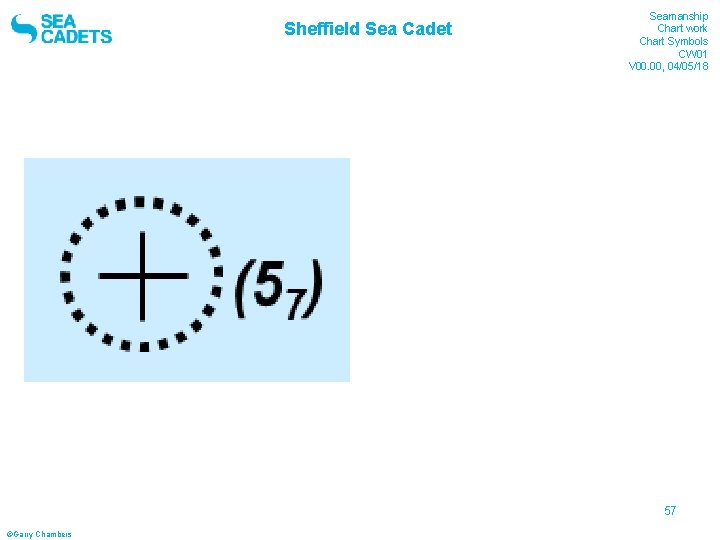 Sheffield Sea Cadet Seamanship Chart work Chart Symbols CW 01 V 00. 00, 04/05/18