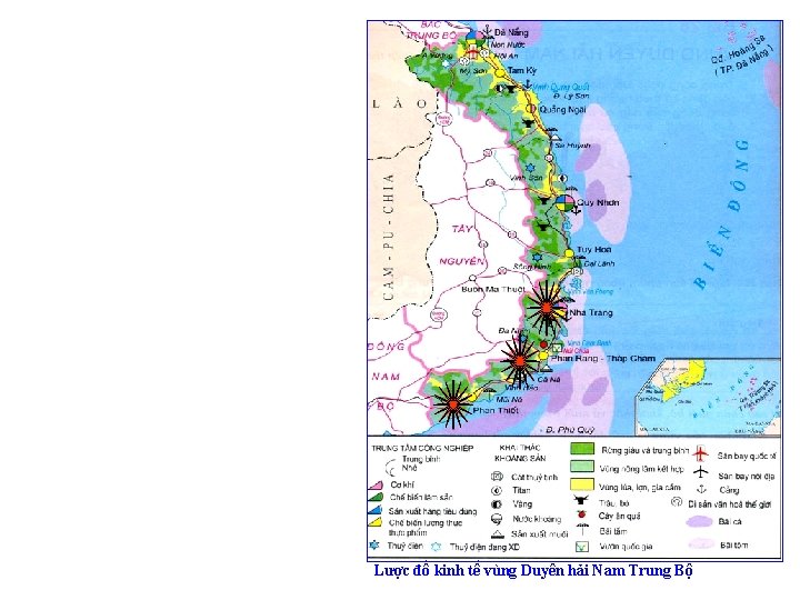 Lược đồ kinh tế vùng Duyên hải Nam Trung Bộ 