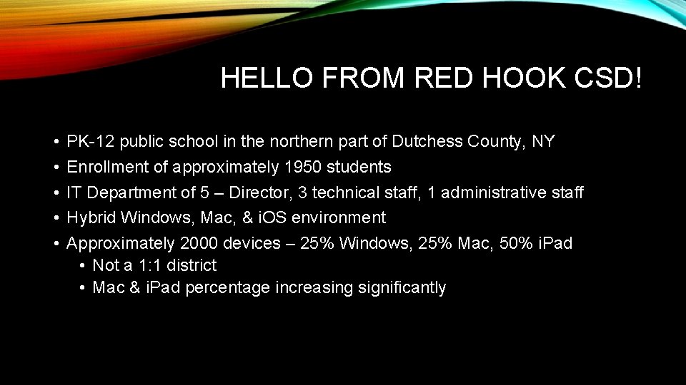 HELLO FROM RED HOOK CSD! • • • PK-12 public school in the northern