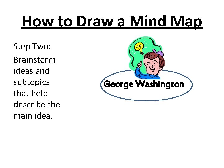 How to Draw a Mind Map Step Two: Brainstorm ideas and subtopics that help