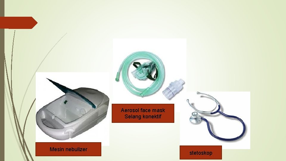 Aerosol face mask Selang konektif Mesin nebulizer stetoskop 