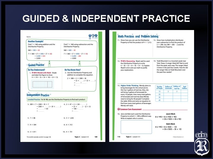 GUIDED & INDEPENDENT PRACTICE 