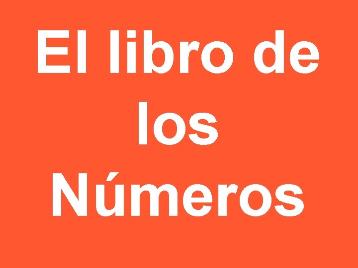 El libro de los Números 