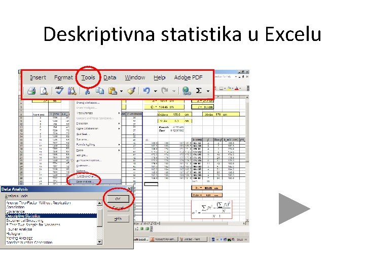 Deskriptivna statistika u Excelu 