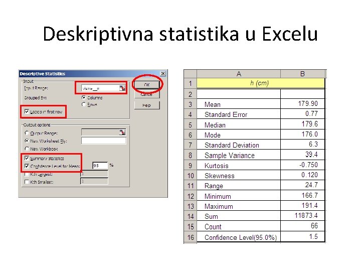 Deskriptivna statistika u Excelu 