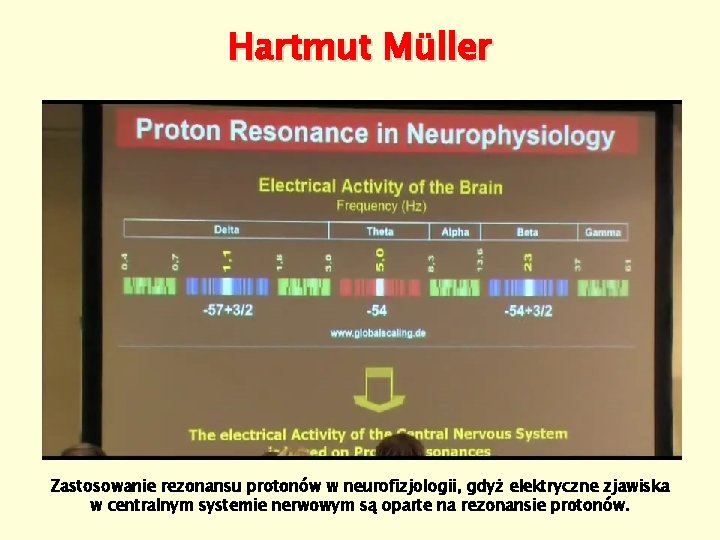 Hartmut Müller Zastosowanie rezonansu protonów w neurofizjologii, gdyż elektryczne zjawiska w centralnym systemie nerwowym