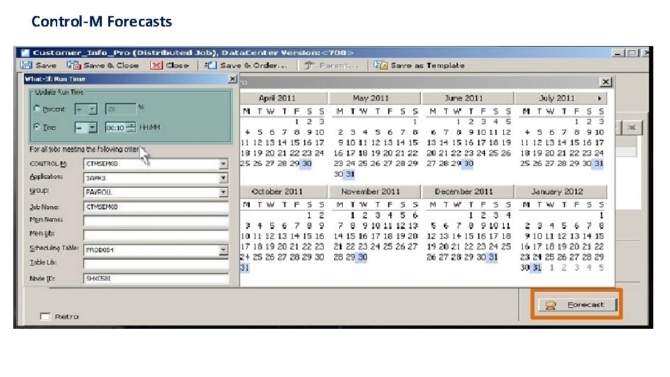 Control-M Forecasts 