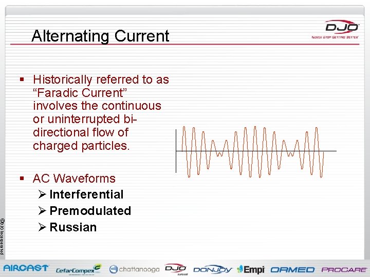 Alternating Current § Historically referred to as “Faradic Current” involves the continuous or uninterrupted