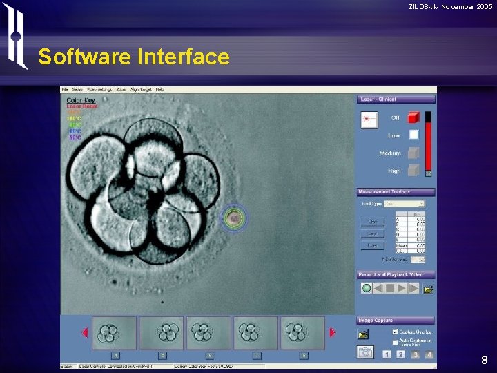 ZILOS-tk- November 2005 Software Interface 8 