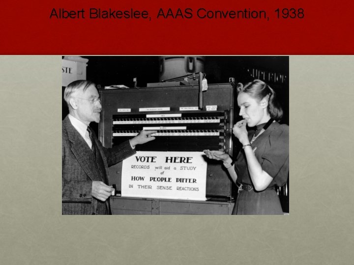 Albert Blakeslee, AAAS Convention, 1938 