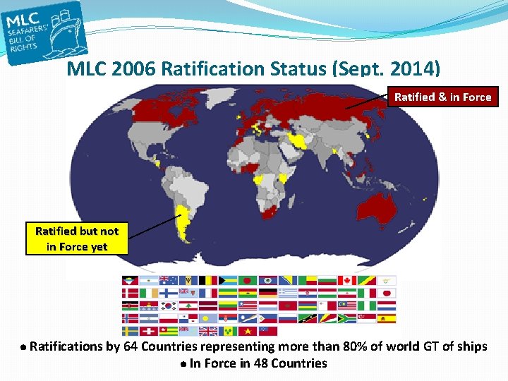 MLC 2006 Ratification Status (Sept. 2014) Ratified & in Force Ratified but not in