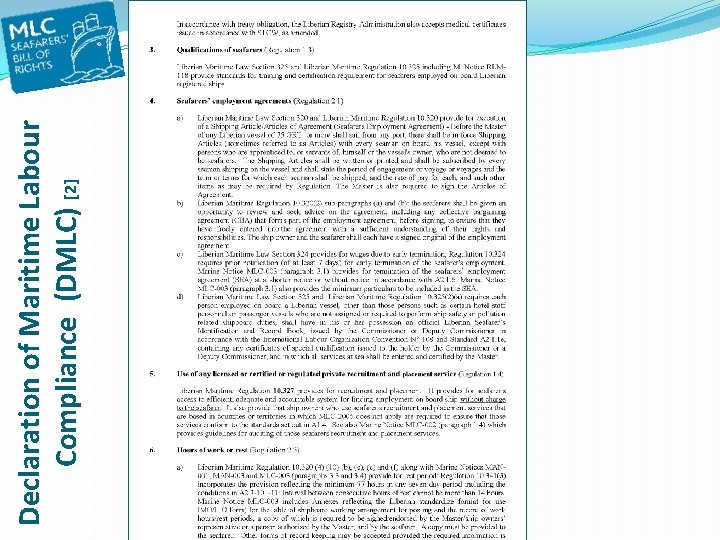 Declaration of Maritime Labour Compliance (DMLC) [2] 