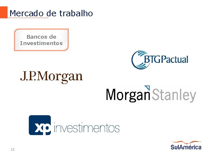 Mercado de trabalho Bancos de Investimentos 12 